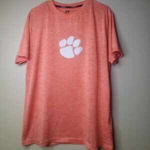 Russell Shirt Men L Clemson Tigers Active Athletic Short Sleeve Orange
